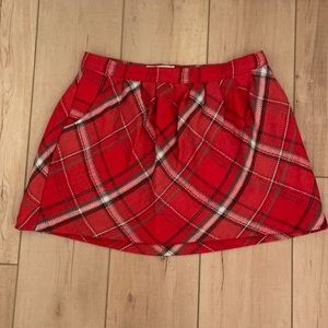 Old Navy women’s red plaid tartan holiday skirt size 4